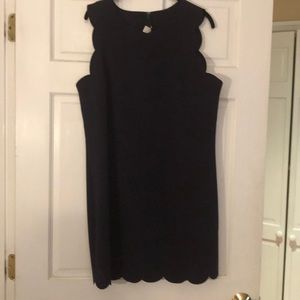 J.Crew size 14 navy blue kneelength dress.